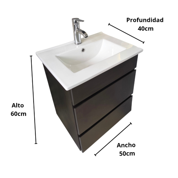 Producto - Vanitory de 50cm wengue - 12