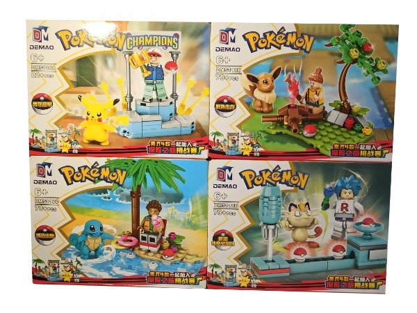 Producto - Simil Lego DM5118 Pokemon Isla 8 figuras x4 , tremendo set de Pokemon
