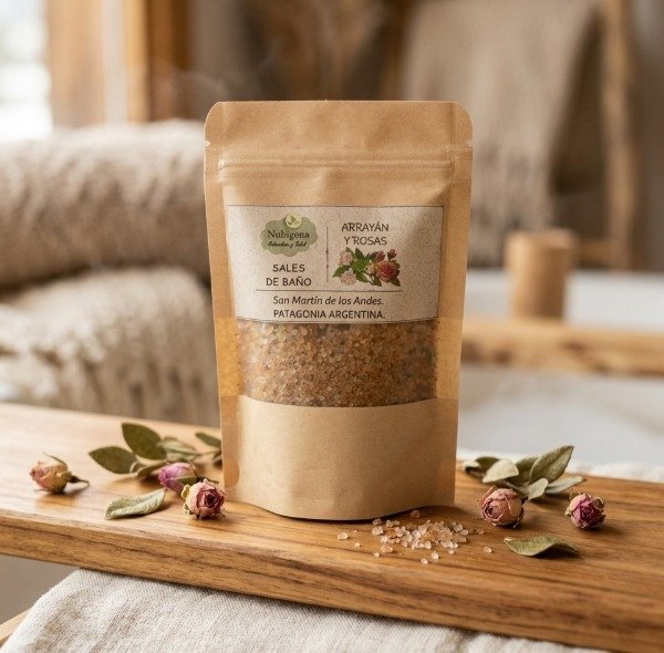 Producto - SALES DE BAÑO DE ARRAYÁN Y ROSAS (150g) - 0