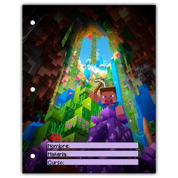 Producto - Carátula Separadores N3 Minecraft Diseño 14