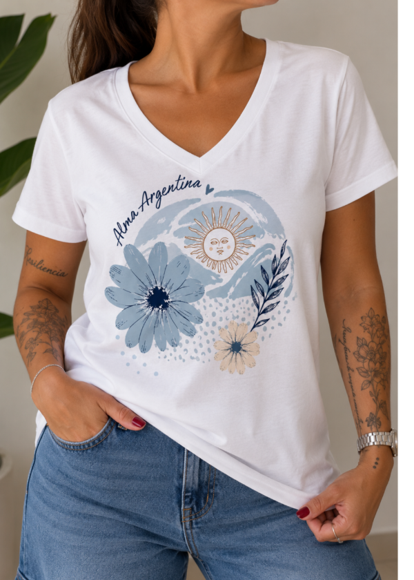 Producto - Remera de Jersey algodón - Escote V Argentina (28)