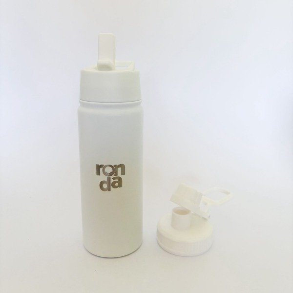 Producto - Botella términa Blanca, doble tapa