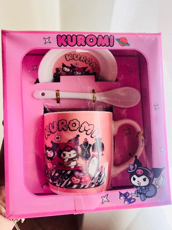 Producto - Set de taza + plato + cuchara kuromi