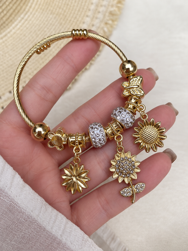 Producto - Pulsera tipo Pandora Girasoles - 0
