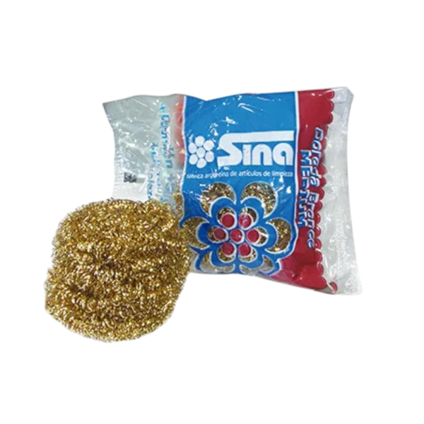 Producto - ESPONJA DORADA BRONCE SINA 12grs x 24u