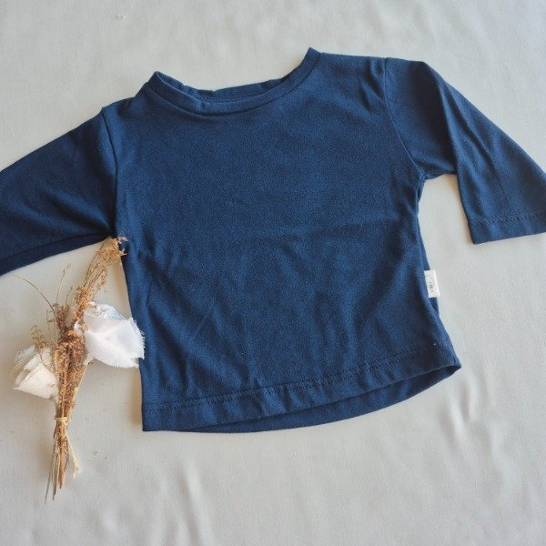 Producto - Remera ML lisa azul