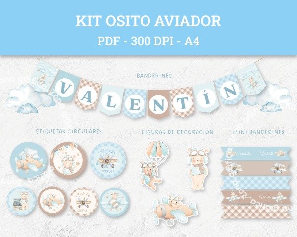 Producto - Kit Osito Aviador