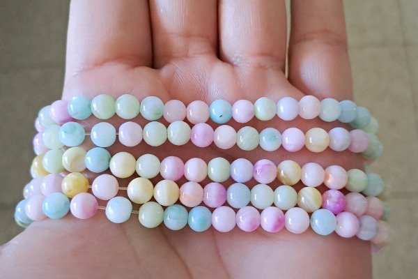 Producto - Tira Nacar Bolita Mix Pastel 6 mm