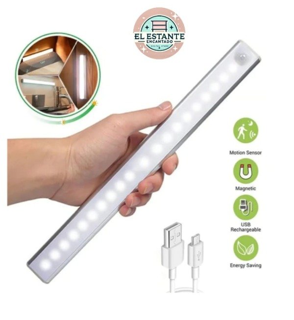 Producto - Barra de luz led recargable usb con sensor de movimiento(Fria)