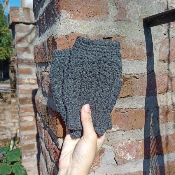 Producto - Guantes mitones gris