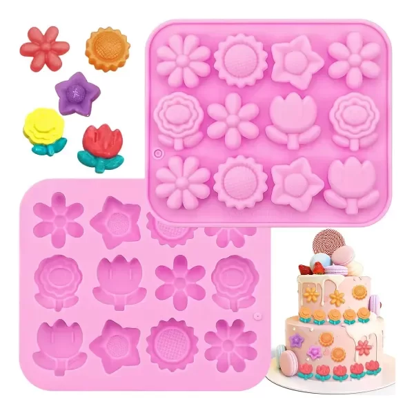 Producto - MOLDE SILICONA 12 FLORES