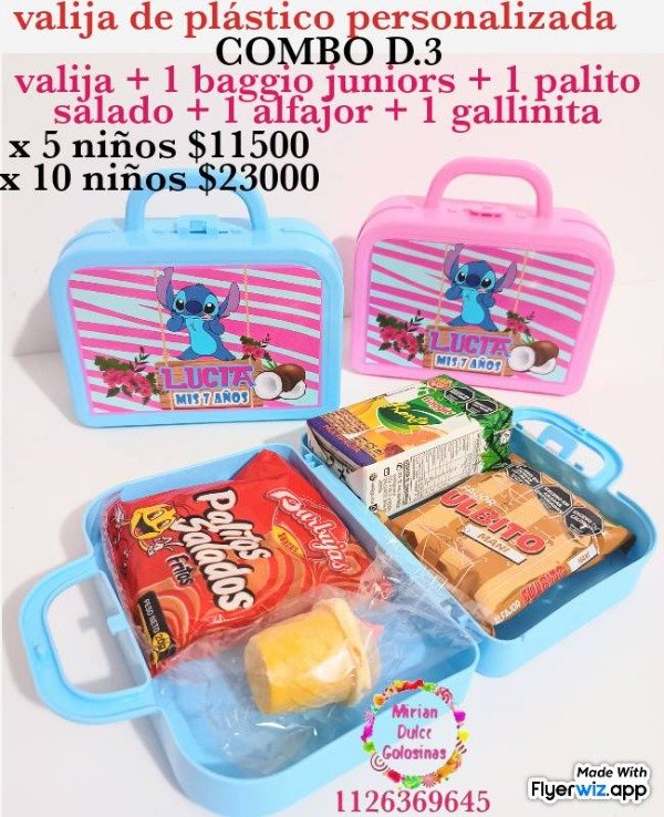 Producto - Combo D.3 valija con golosinas Stitch 2