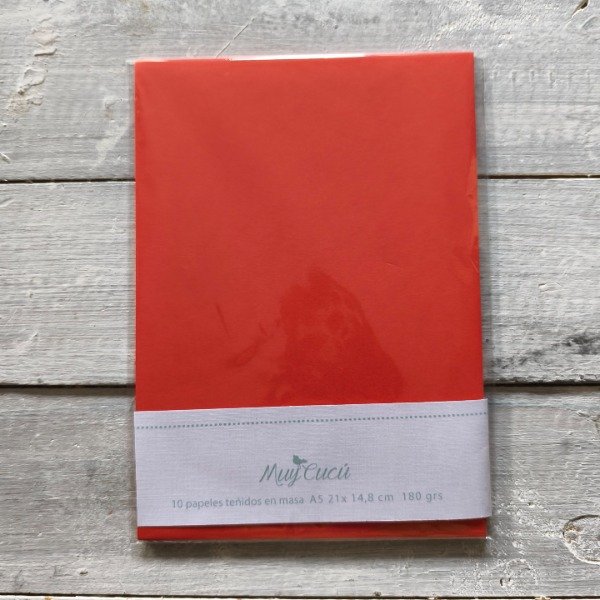Producto - Papel teñido en masa Coral