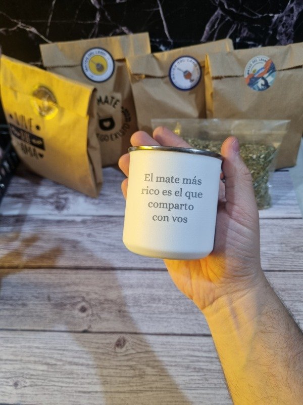 Producto - Mate de acero inoxidable color blanco personalizado - 1