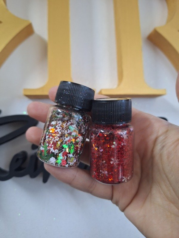 Producto - Glitter formitas navidad x unidad Elegir