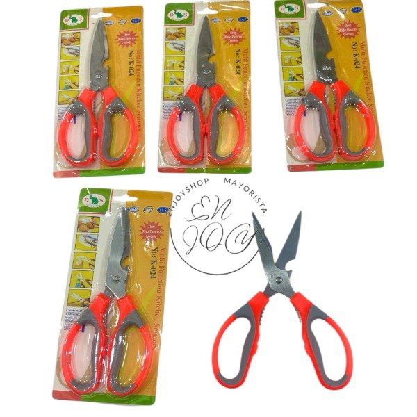 Producto - Tijeras de cocina multiusos con mango de plástico de acero inoxidable