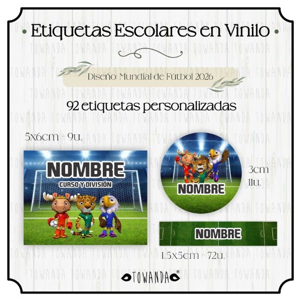 Producto - Mundial Fútbol 2026 - Etiquetas en Vinilo