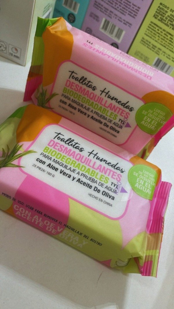Producto - Toallas desmaquillantes biodegradable