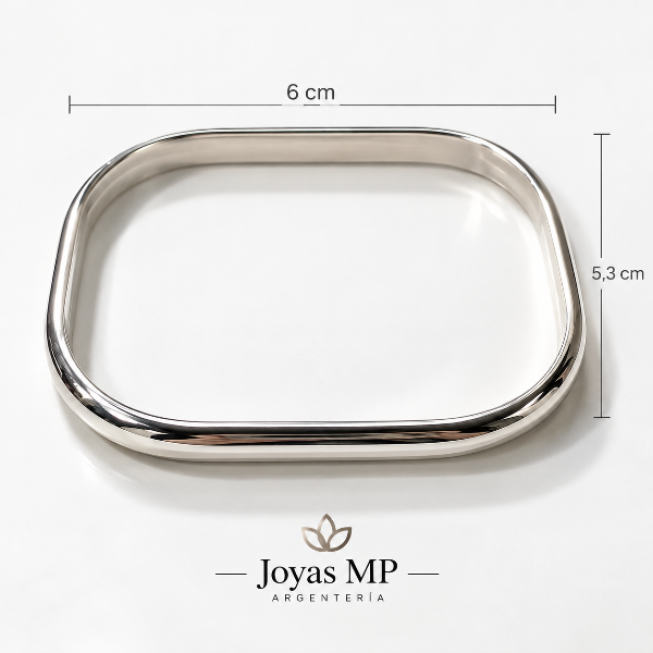 Producto - Esclava de plata Cuadrada - 0