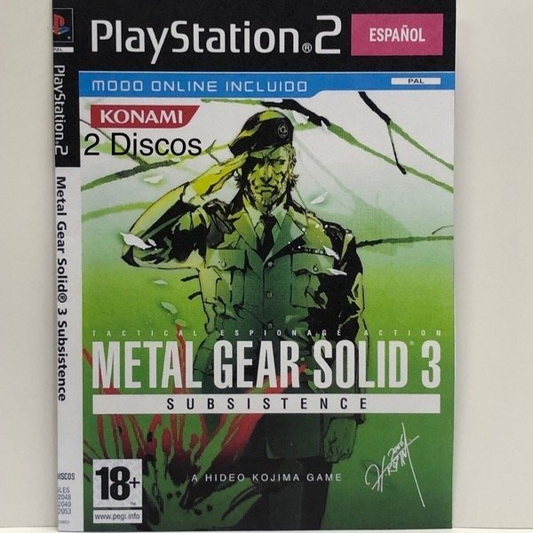 Producto - Metal Gear Solid 3 Subsistence (2 Discos)