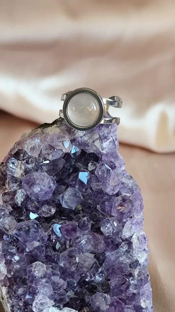 Producto - Anillo Órbita Cuarzo Rosar