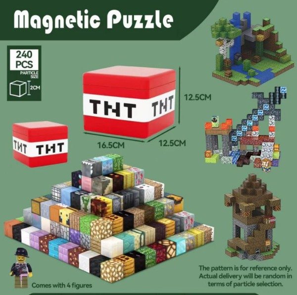 Producto - Minecraft Caja TNT con Cubos Magnéticos