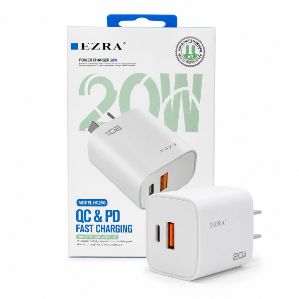 Producto - Cargador Adaptador EZRA de 20W 1 Salida USB - 1TPC HC250. - 0
