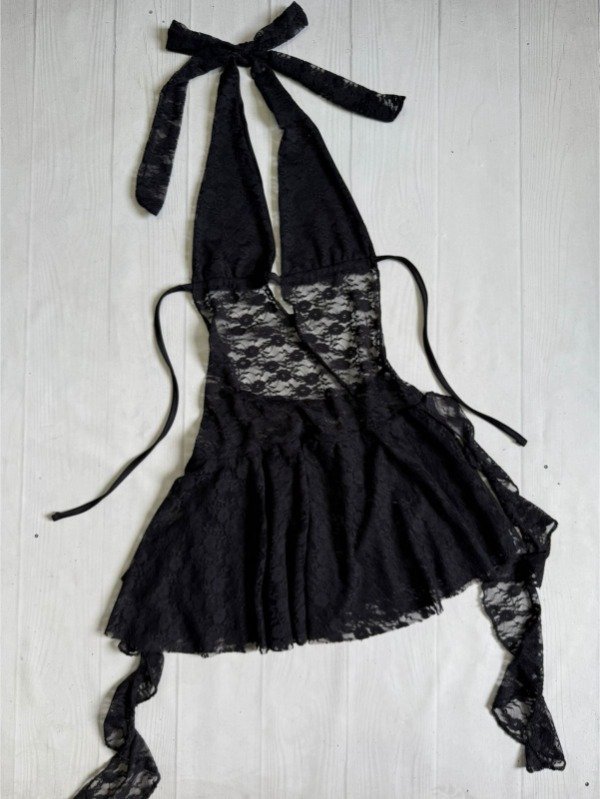 Producto - [7991] Vestido marilyn c/volados sirena espalda descubierta encaje