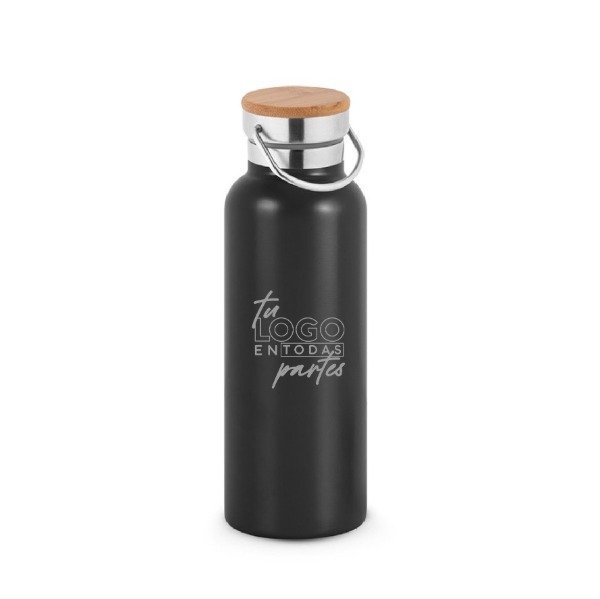 Producto - Botella Térmica, Tapa de Bambú