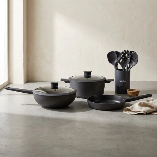 Producto - Set 12 Piezas Daily Hudson Wok Sarten Cacerola Utensilios