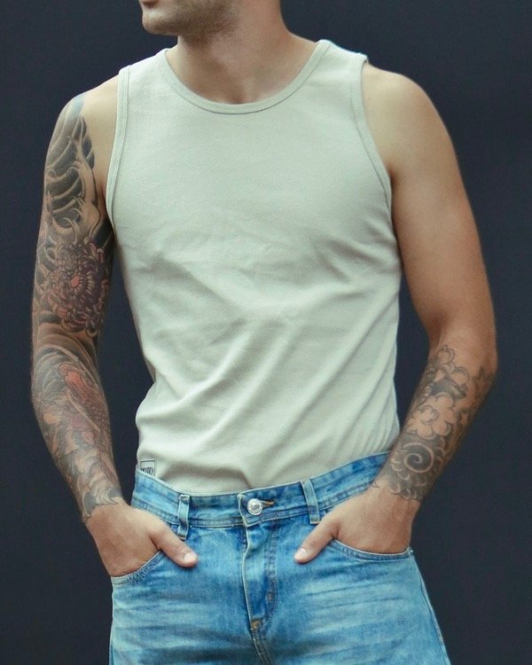 Musculosa básica de morley algodón