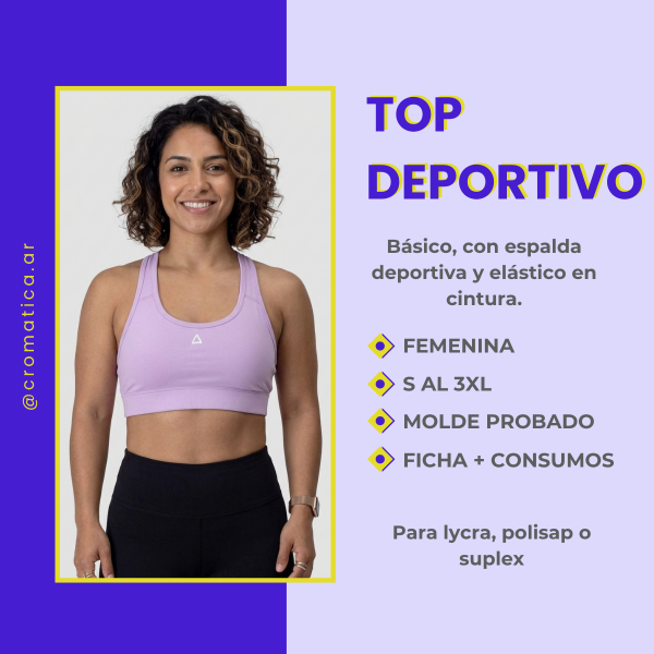 Producto - Molde Top deportivo básico + Fichas