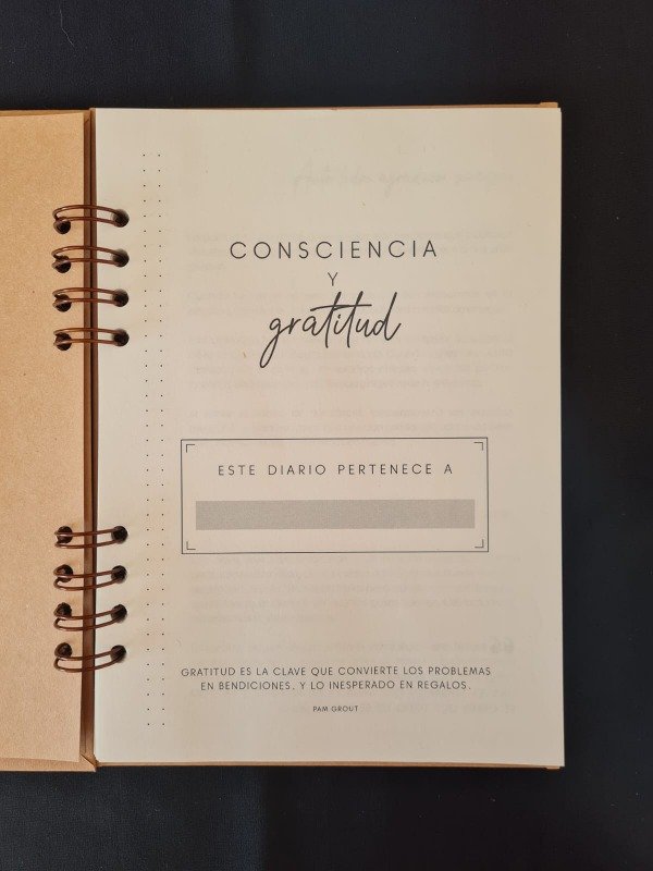 Producto - DIARIO DE CONSCIENCIA Y GRATITUD