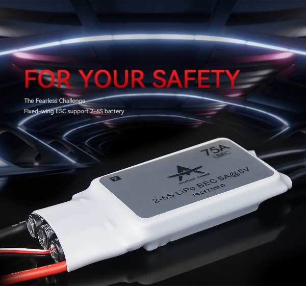 Producto - T-MOTORHOBBY AT75A 2-6S ESC para ala fija Precio en dolares