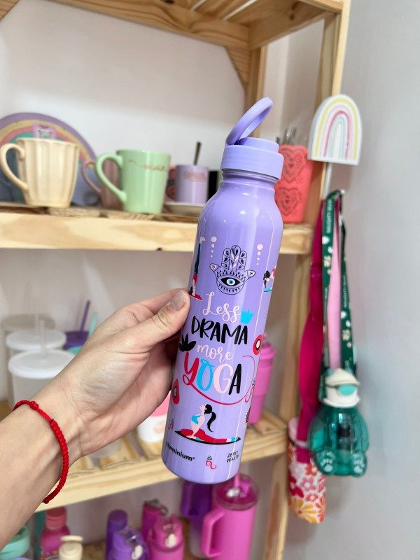 Producto - Botella Aluminio estampada LILA