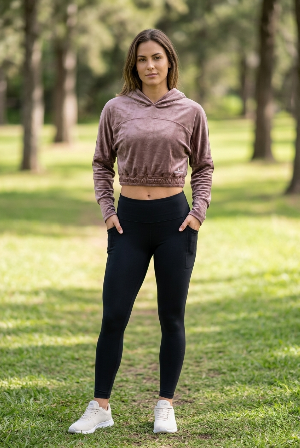 Producto - Buzo Corto Plush con Capucha