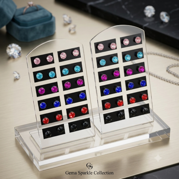 Producto - Blister de aritos clasico cubic de colores