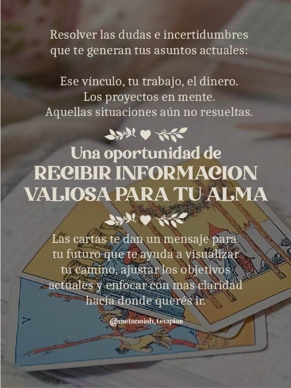 Producto - Sesión Completa de Tarot Terapéutico-Evolutivo - 3
