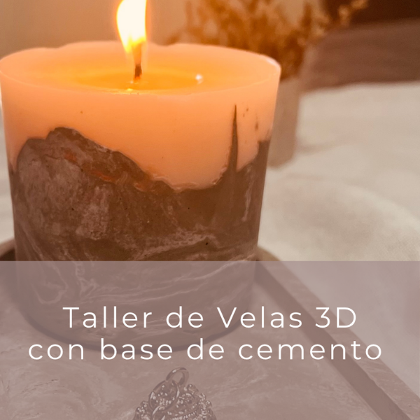 Producto - Taller Velas de Soja 3D con base de concreto
