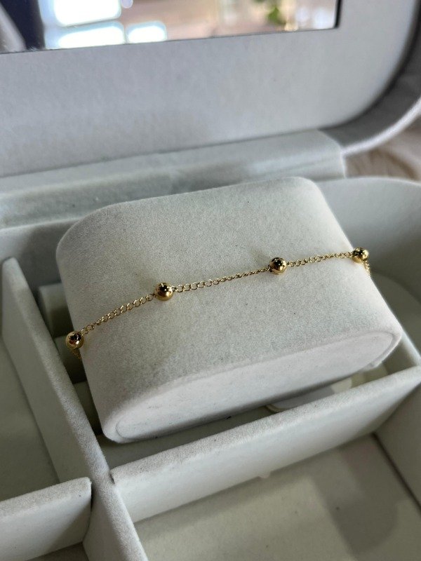 Producto - Pulsera esferas doradas