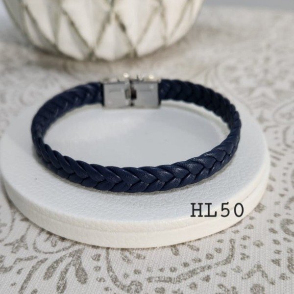 Producto - Pulsera trenza azul lisa