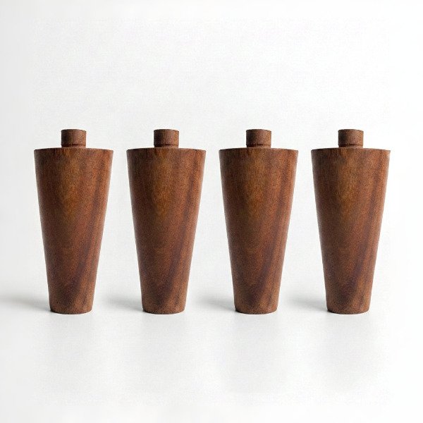 Producto - Pack 6 Patas Cónicas Madera Dura 13,7cm