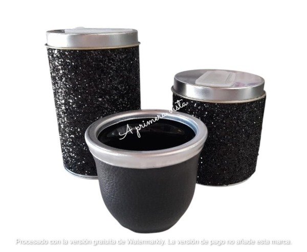 Producto - Set latas lisas c/mate vidrio (cons. colores)