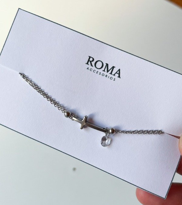 Producto - PULSERA CRUZ Y CRISTAL