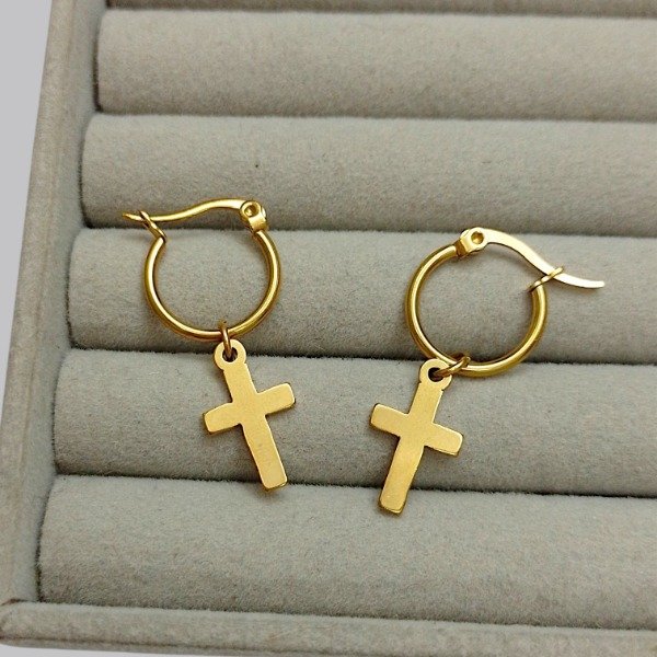 Producto - Argollas dije cruz AD 40266