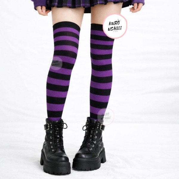 Producto - Bucaneras Rayadas Violeta