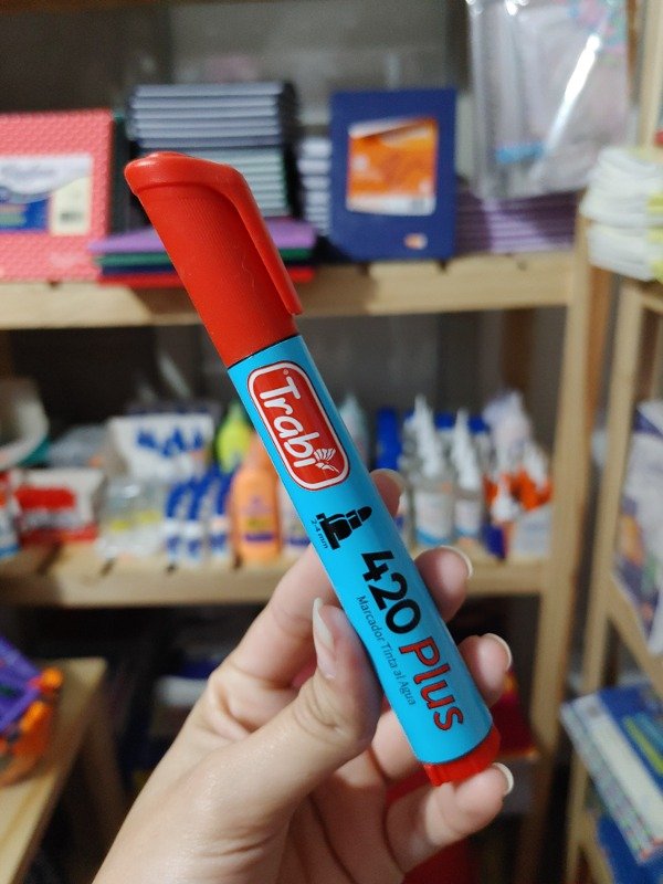 Producto - Marcador Trabi 420 Al Agua Punta Redonda Rojo