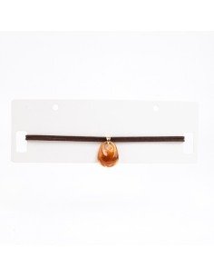 Producto - Choker de Gamuza con dije ámbar - 1