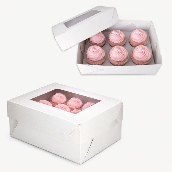 Producto - CAJA CUPCAKES - 6  UNIDADES - BLANCA