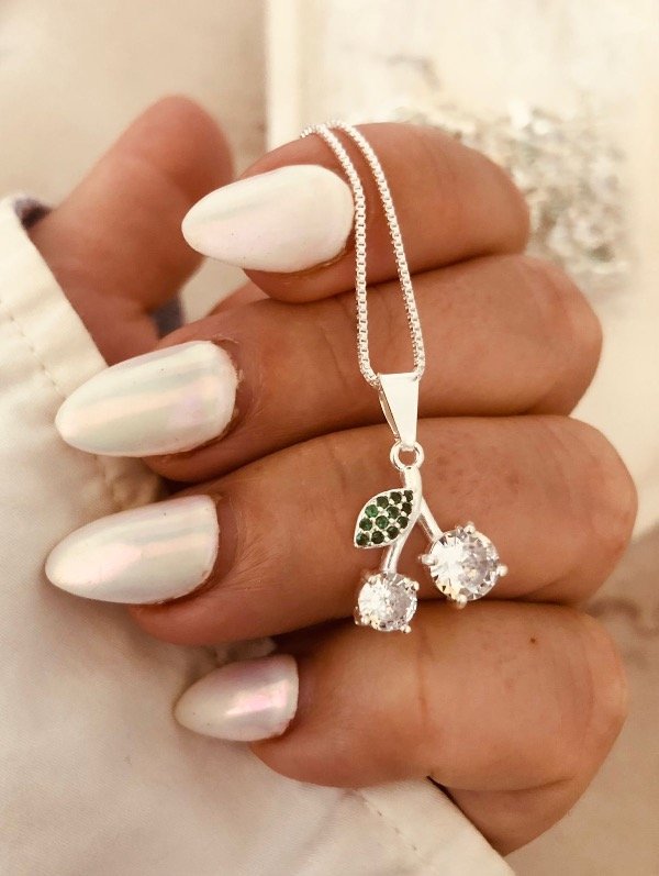 Producto - Dije Cherry Blanco Plata 925